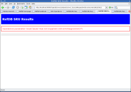 RefDB SRU error message