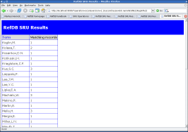 RefDB SRU scan result